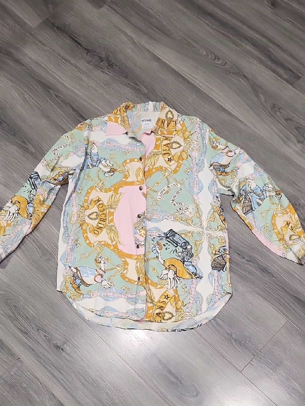 Vintage Moschino Jeans Duck Print (Rhianna Wore) Button Down Top